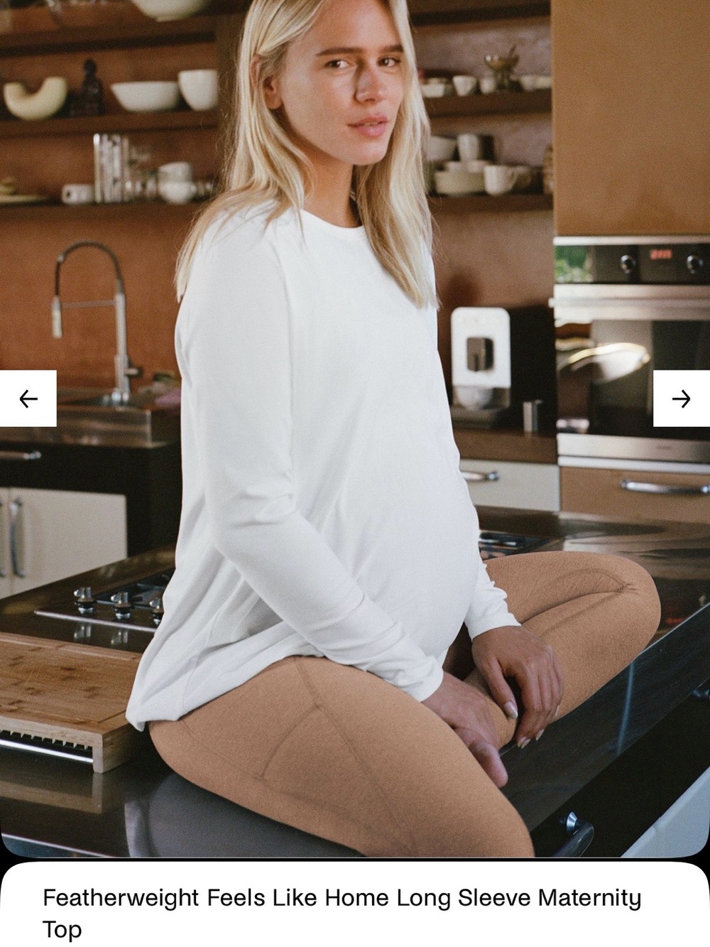 Beyond Yoga Featherweight Feels Like Home Long Sleeve Maternity Top